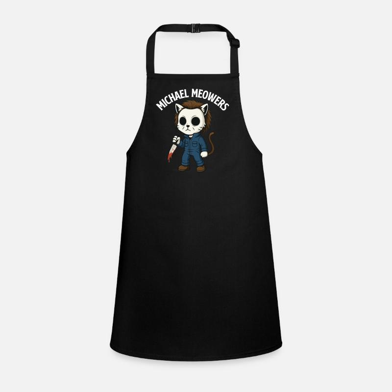 Michael Meowers Parodie effrayante de chat d’Halloween Tablier Enfant