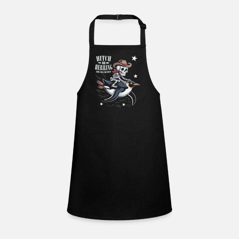 Bone Cowboy Penguin Motif Children's Apron