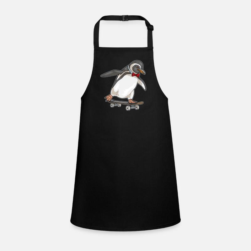 Pinguin Skater Skateboard Schürze für Kinder
