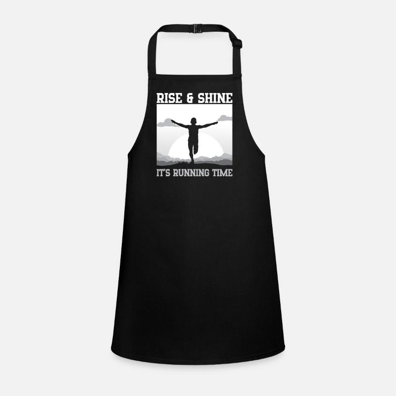 Marathon Runner Rise & Shine Running Gift Idea Children's Apron