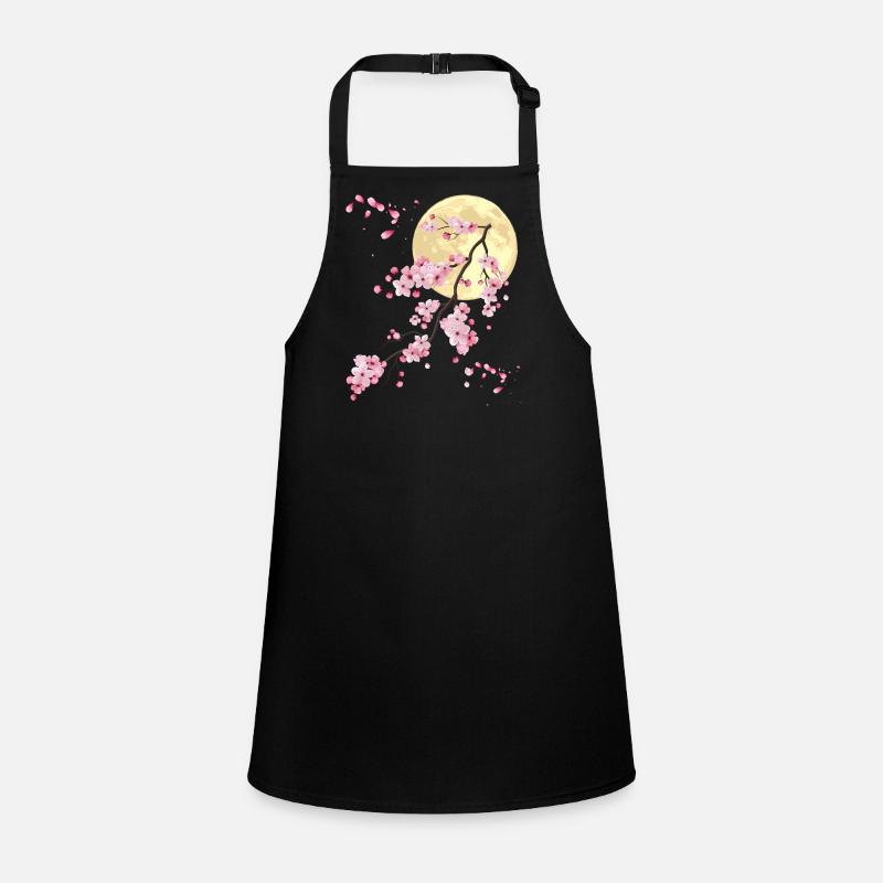 Full Moon with Cherry Blossom Children's Apron