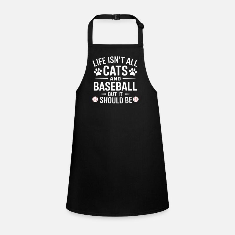 Baseball Saying Cats Funny Baseball Gift Children's Apron