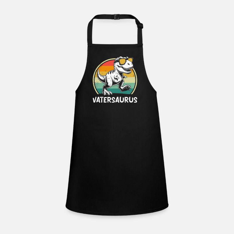 Bald Papa VATERSAURUS Retro Lustiges Schürze für Kinder