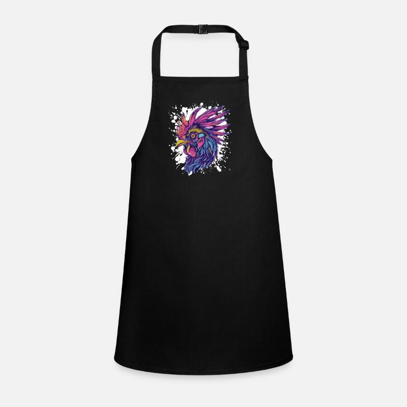 Rooster Splatter Animal Children's Apron