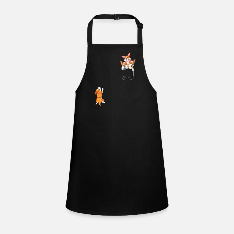 Chemise drôle de corgi style seau à poches Tablier Enfant