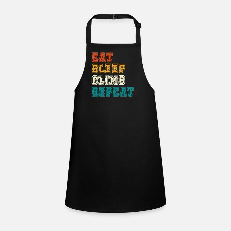 Eat Sleep Climb Repeat Design Schürze für Kinder
