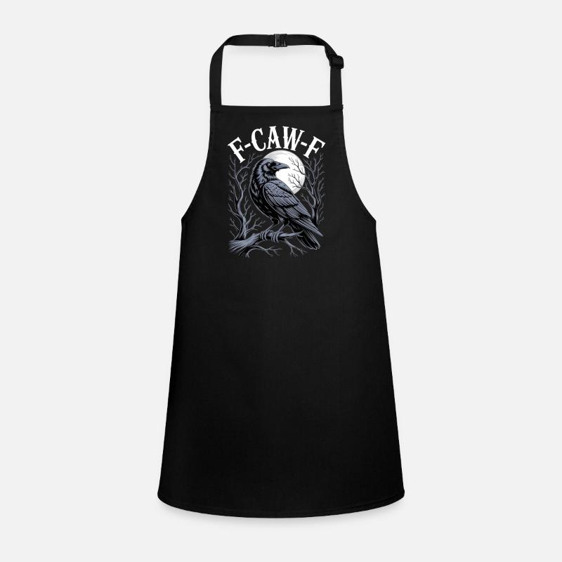 Raven Moon Gothic Emblem Children's Apron