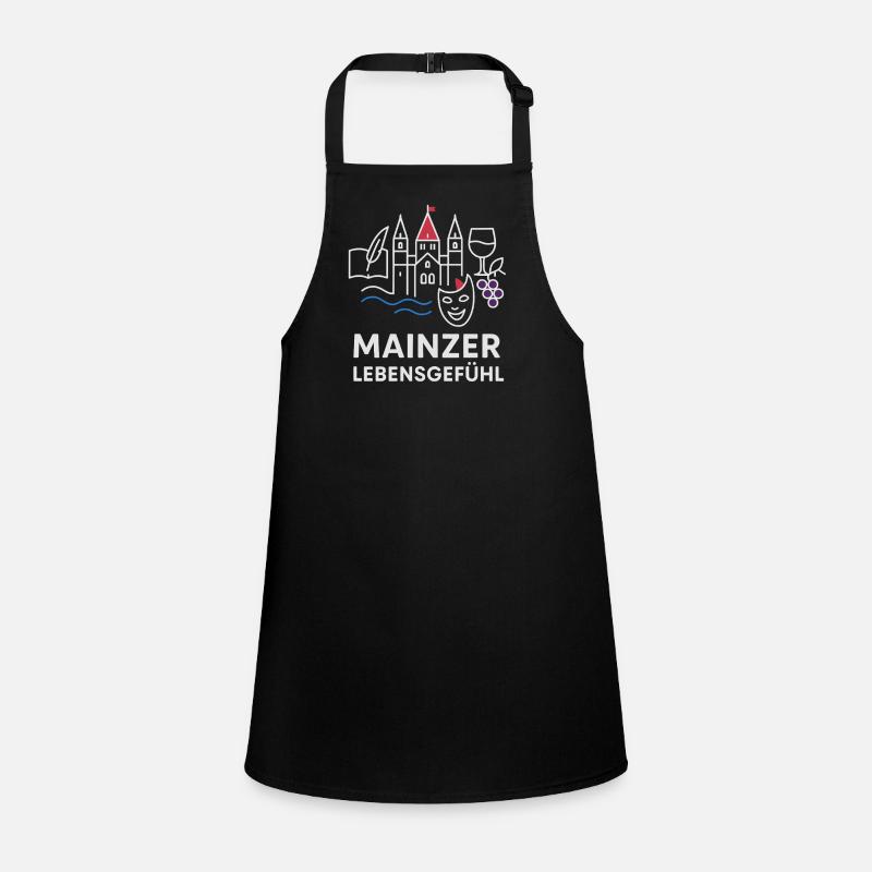 Mainz Lebensgefühl Skyline & Wein Schürze für Kinder