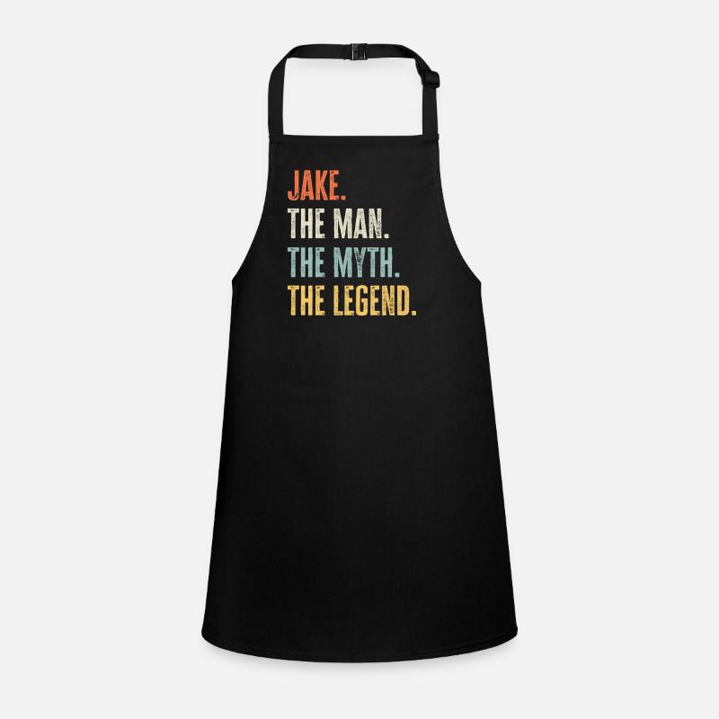 Jake Man Myth Legend Retro Design Geschenk Name Schürze für Kinder