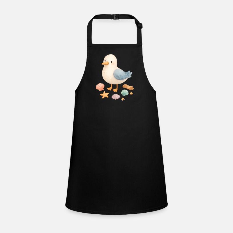 Seagull Beach Coquillages Côte Maritime Tablier Enfant