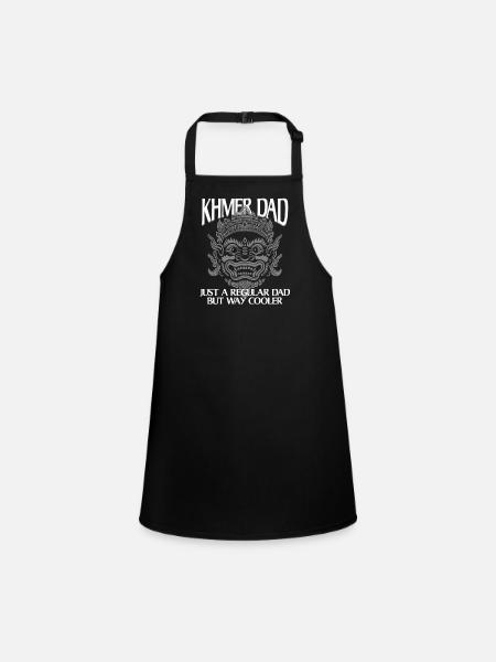 Cambodia Cambodian Khmer Dad - Children's Apron - black - Front