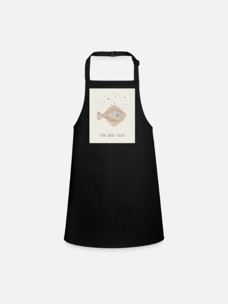 Mon cher Scholli fish design - Tablier Enfant - noir - Devant