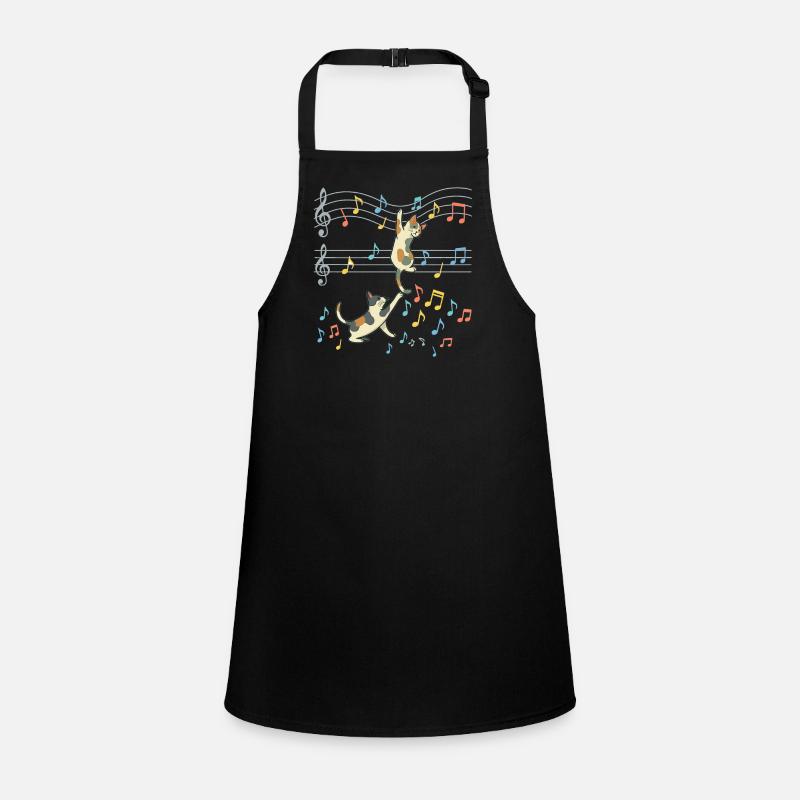 Cat Music Dance of Notes Children's Apron