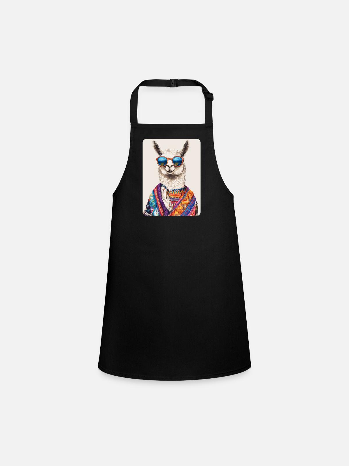 lama - Tablier Enfant - noir - Devant