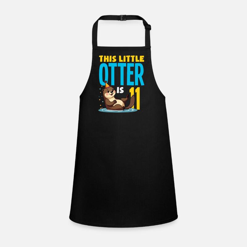 Cette loutre a 11 ans - Motif d’anniversaire mignon Tablier Enfant