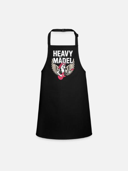 Heavy Metal Rock Festival Licorne Heavy Girl - Tablier Enfant - noir - Devant