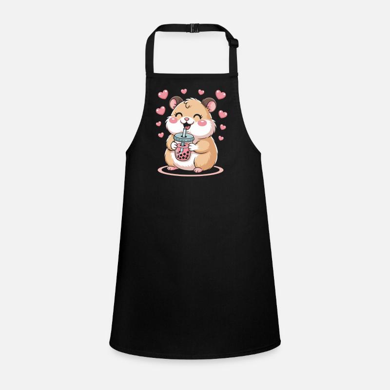 Kawaii Bubble Tee Hamster Boba Tee Schürze für Kinder