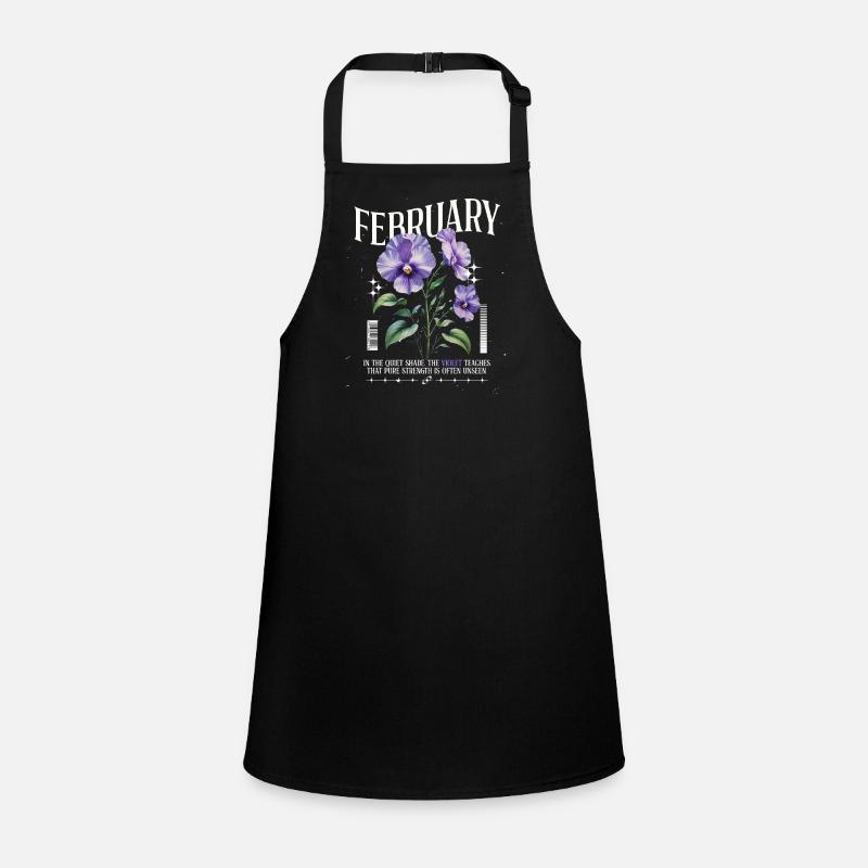 February Violet Birth Flower Children's Apron