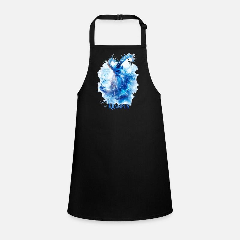 Krampus Eisblau – Mystisches Wintermotiv Folklore Children's Apron