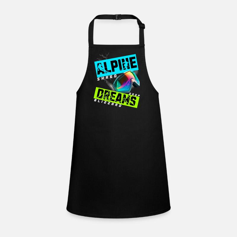 Alpine Dreams Ski Snowboard Shred Design Children's Apron