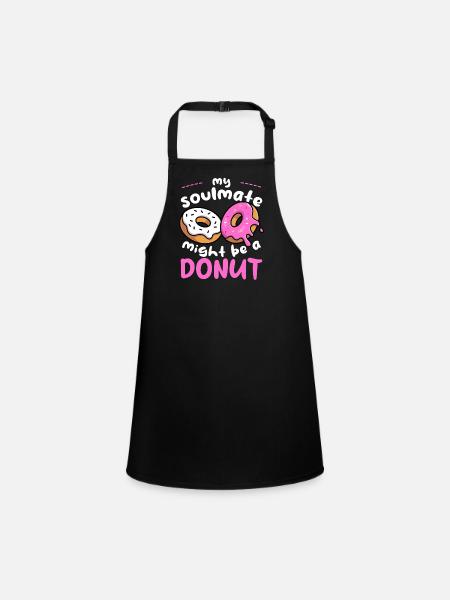 My Soulmate Donut - Children's Apron - black - Front