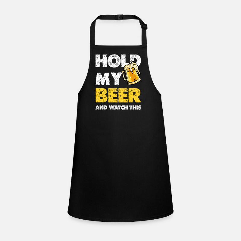 Hold My Beer Spruch Bierkrug Schürze für Kinder