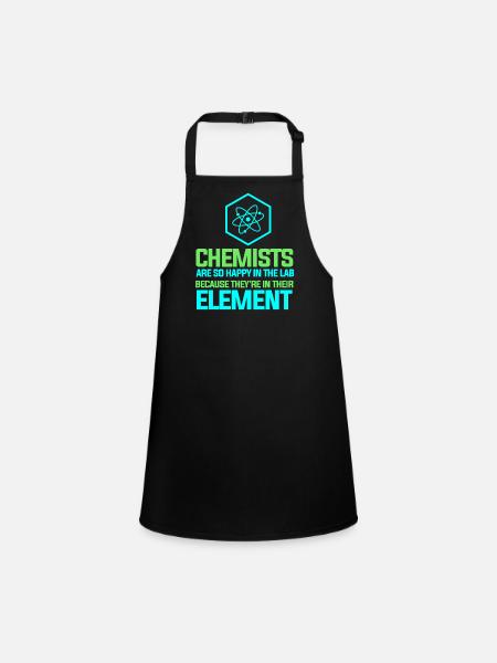 Chimie Chimiste Professeur de chimie - Tablier Enfant - noir - Devant