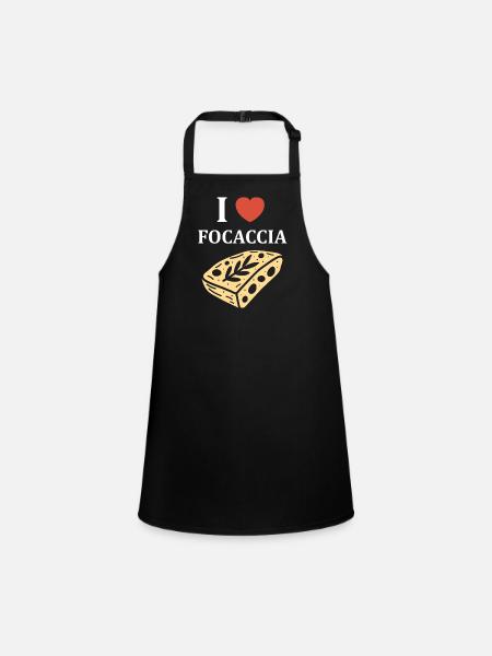 I like focaccia cheese - Children's Apron - black - Front