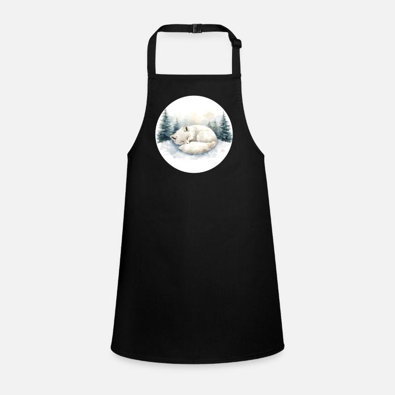 Arctic Fox Snowsleep Watercolor Children's Apron