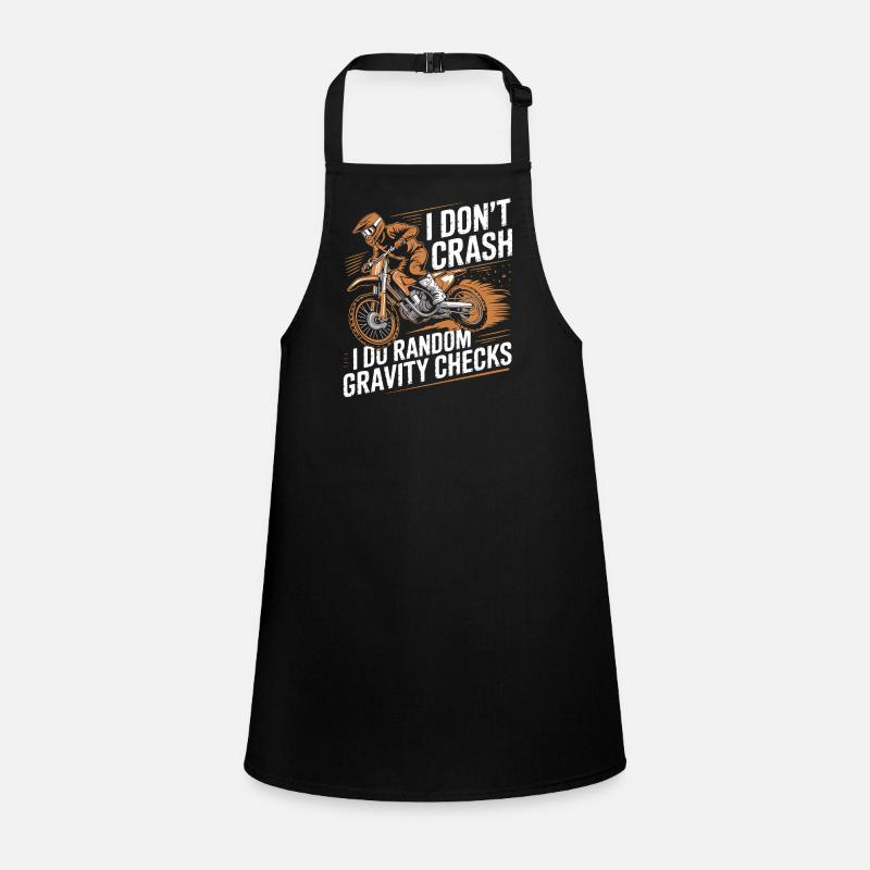Random Gravity Checks Motocross Children's Apron