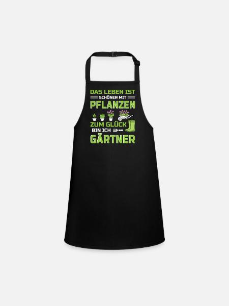Garden Gardener Gardening Gardening Gardening Gardening - Children's Apron - black - Front