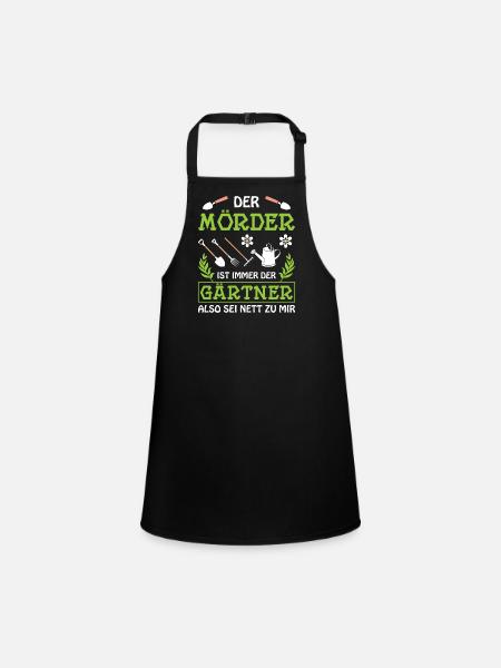 Garden Gardener Gardening Gardening Gardening Gardening - Children's Apron - black - Front
