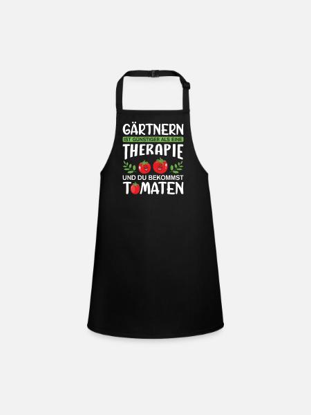 Garden Gardener Gardening Gardening Gardening Gardening - Children's Apron - black - Front