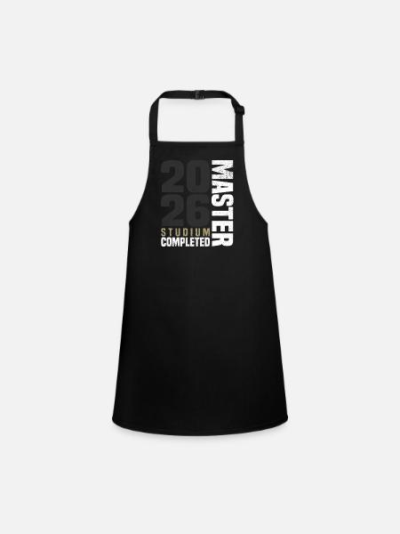 Master's degree 2026 - Children's Apron - black - Front