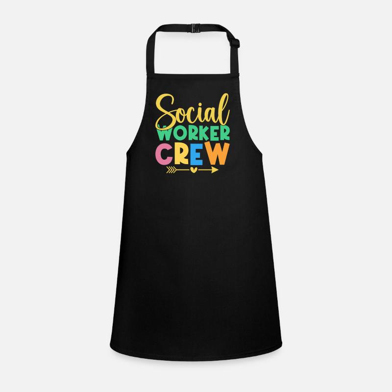 Social Worker Quote Crew Social Work Schürze für Kinder