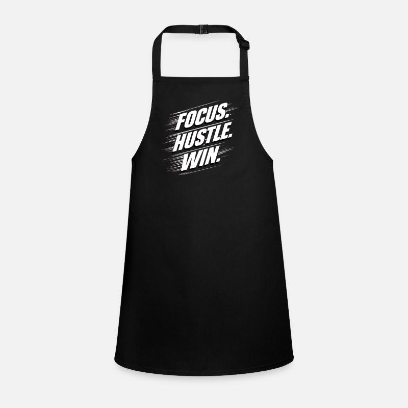 Focus Hustle Win Graphic Children's Apron