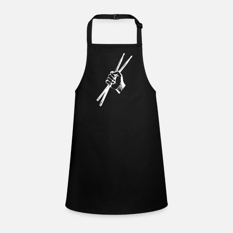 Zwei Drum Sticks Schlagzeugsticks in starker Hand Schürze für Kinder