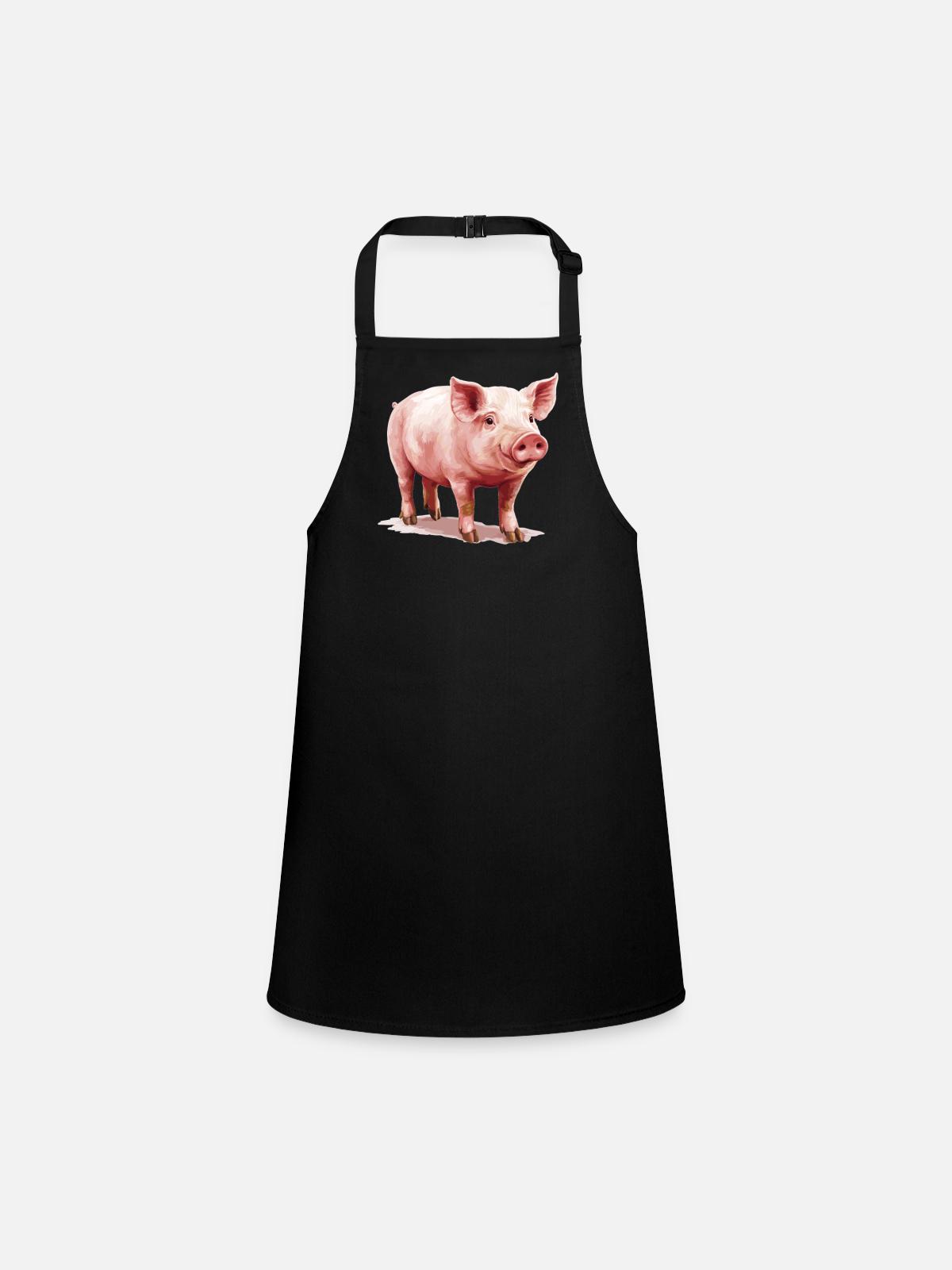 Cochon Cochon - Tablier Enfant - noir - Devant