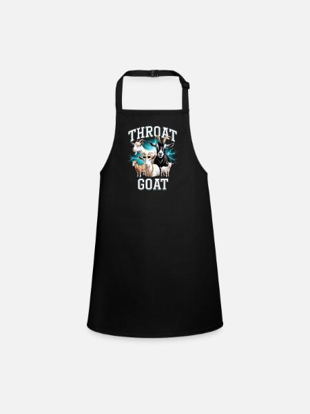 Throat Goat Meme Y2K Bootleg Unwearable - Children's Apron - black - Front