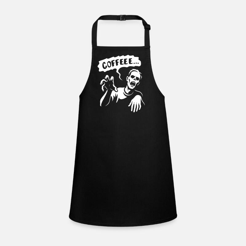 Caffeine Zombie Morning Grouch Humor Caffeine Addiction Children's Apron