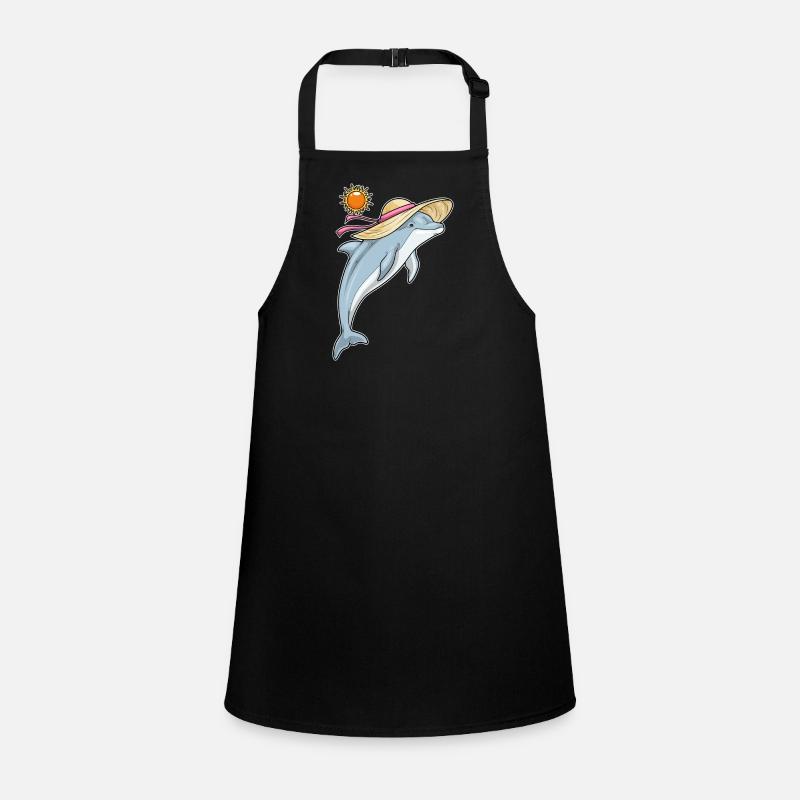 Dolphin Beach Straw Hat Summer Children's Apron