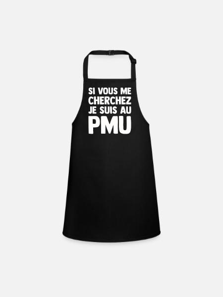 Humor PMU Lustige Bar Bistrot Turfiste Turfiste Wette - Schürze für Kinder - Schwarz - Vorne