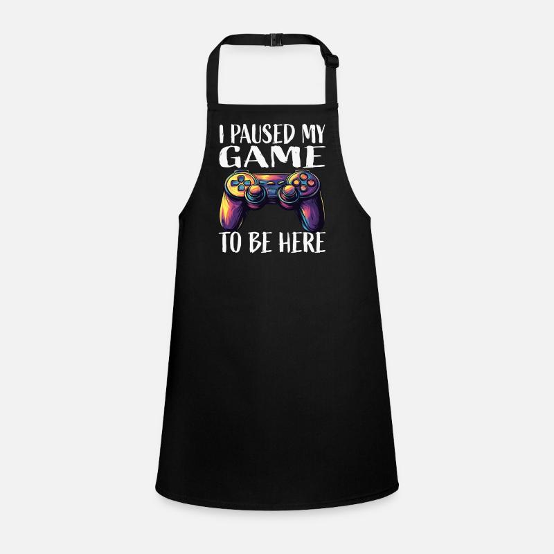 Game Pause Neon Controller Children's Apron