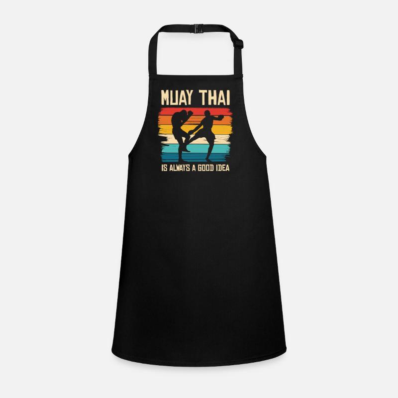 Muay Thai Retro Fight Vibe Schürze für Kinder