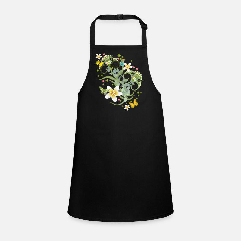 Playful flower ornament & delicate butterfly Children's Apron