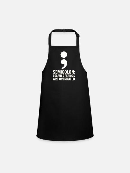 Grammar Oxford Comma Language Rules - Children's Apron - black - Front
