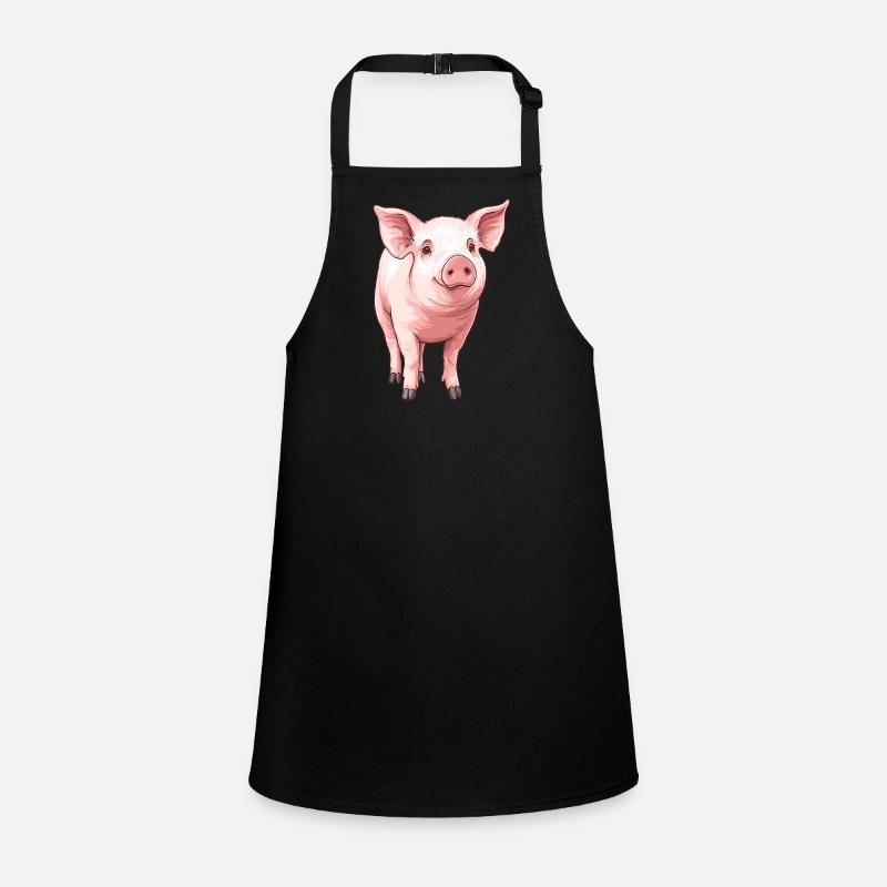 Pink Pig Portrait Children's Apron