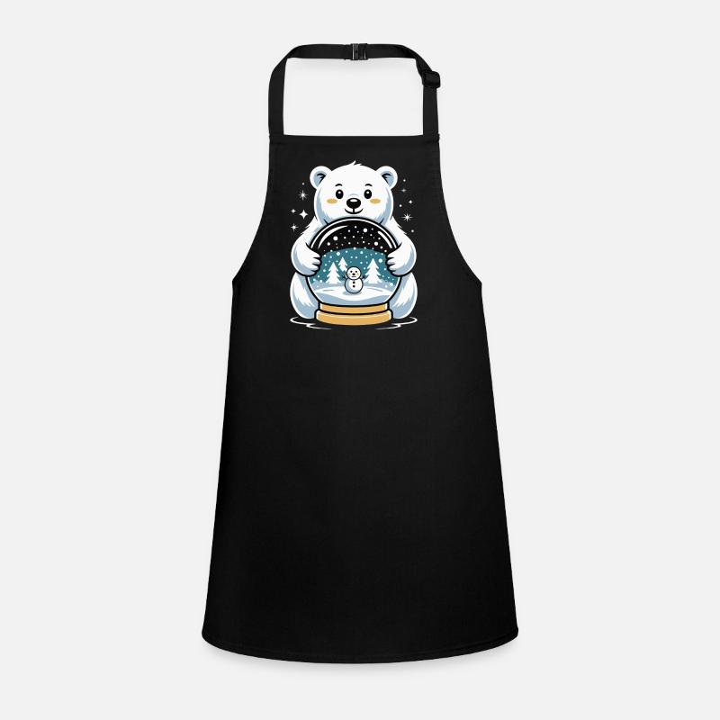 Polar Bear Snow Globe Impression Children's Apron