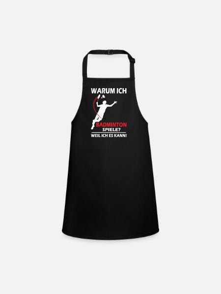 Joueur de badminton offre des tenues de badminton - Tablier Enfant - noir - Devant