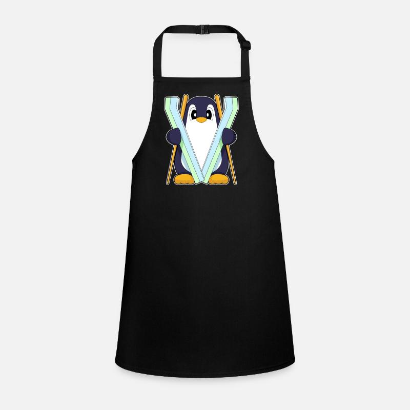Pinguin Skifahrer Ski Wintersport Schürze für Kinder